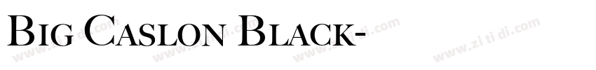 Big Caslon Black字体转换